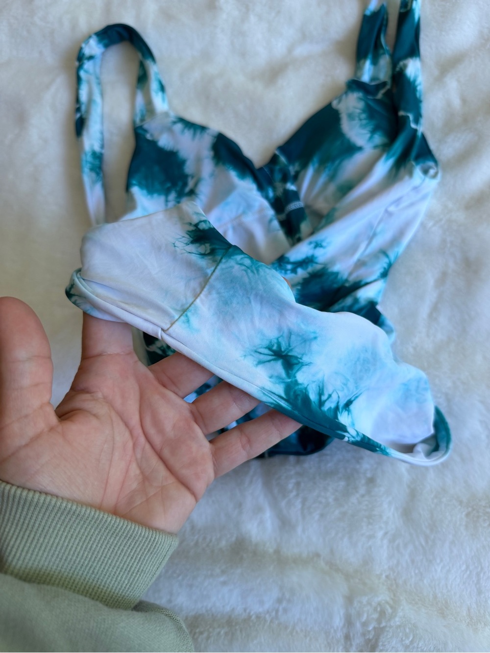 Dippin Daisy’s Swimwear One Piece Teal Tie Dye Size Small - Picture 9 of 9